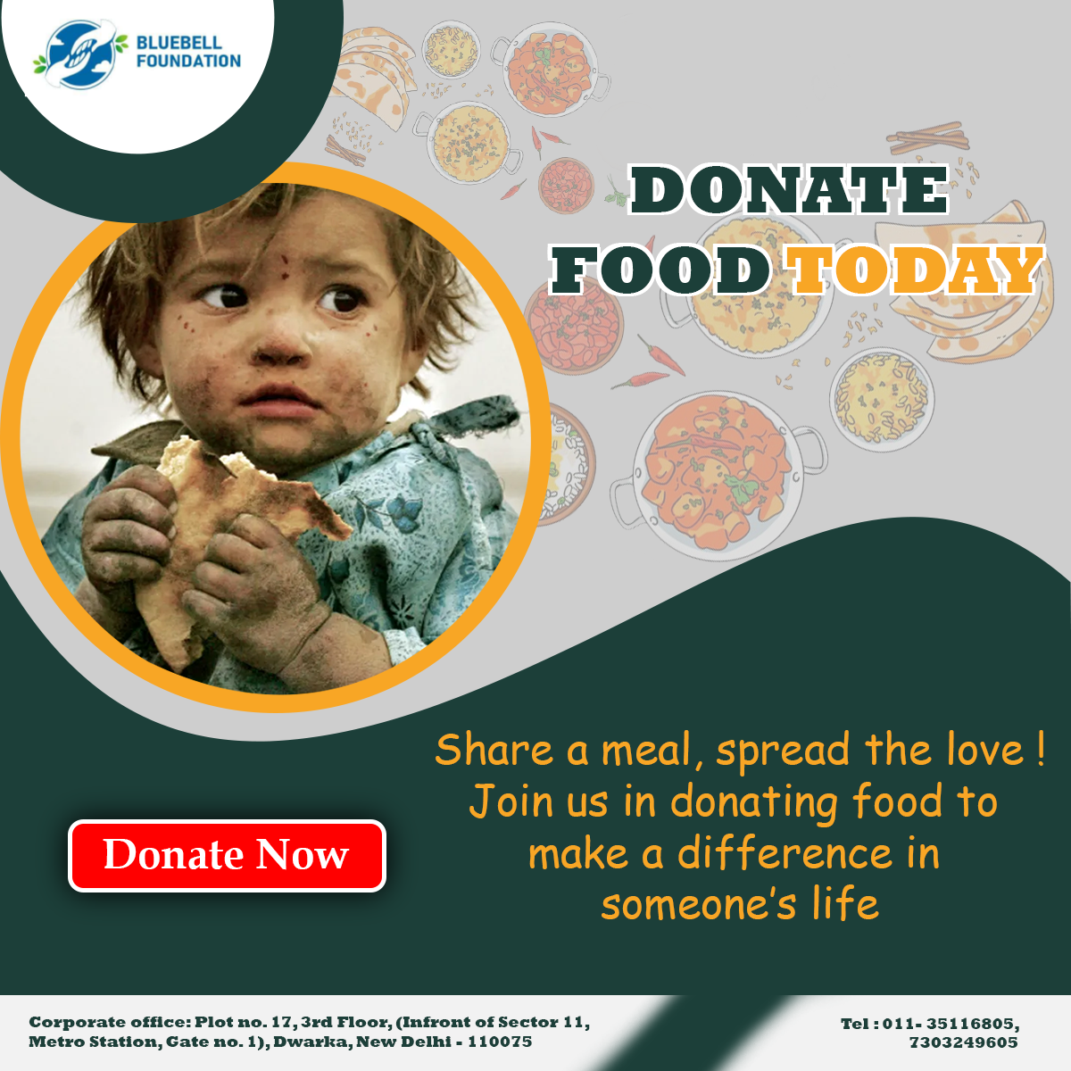 Donate food today poster