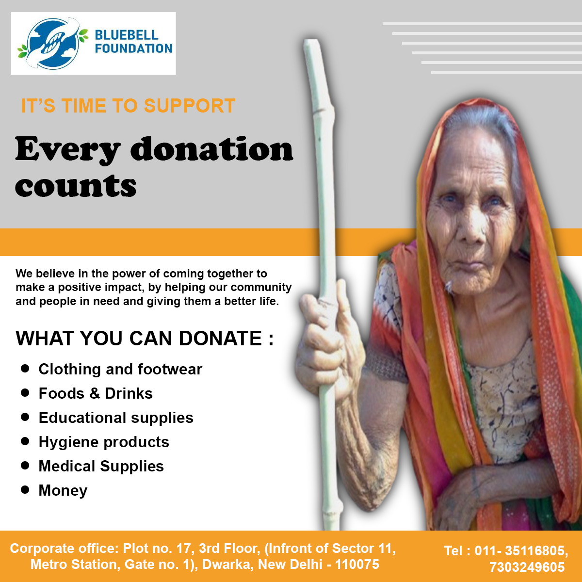 Every donation counts poster