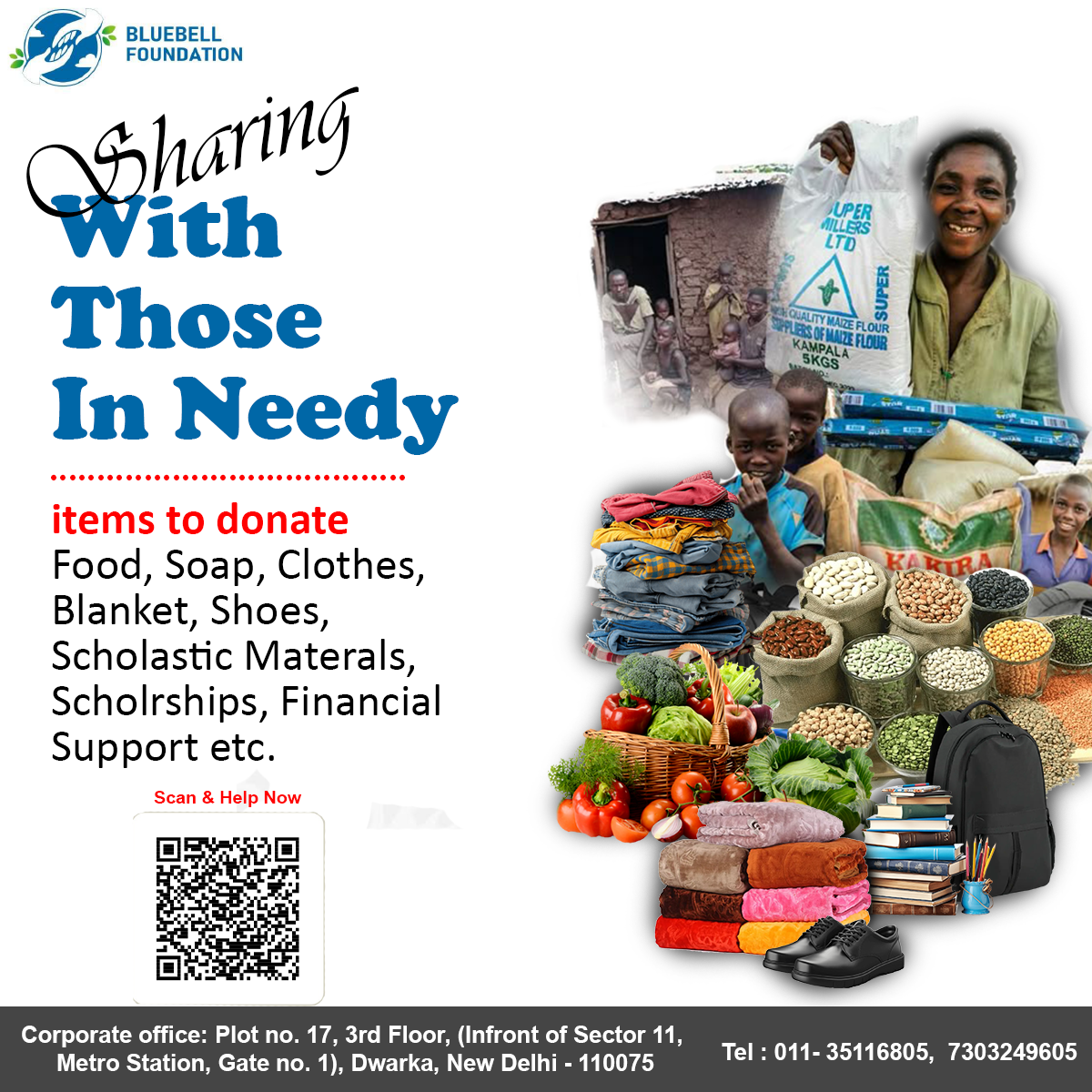 Sharing with those in needy poster